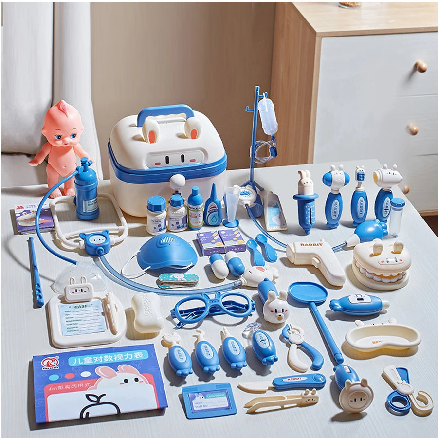 Kids Doctor Play Set – Medical Kit Toys with Stethoscope, Syringe, Dentist Tools, Educational Role Play Gift for Boys & Girls