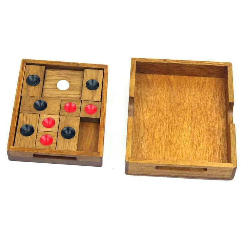 Huarong dao Puzzle Strategy Games Logical Thinking Toys Wooden Brain Teasers for Adults Kids Boys Girls Intellectual Gifts