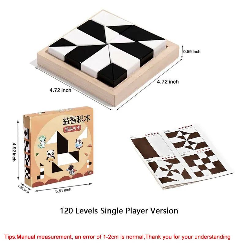 120 Level Block Cube Puzzle with Storage Hidden Geometric Shape Pattern 3D Thinking Training Montessori education Children toys