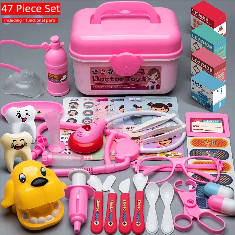 WizKidz Doctor Nurse Role Play Set Medical Tools With Stethoscope & Injectors In A Pretend Play Trolley Box Ideal Gift for Kids