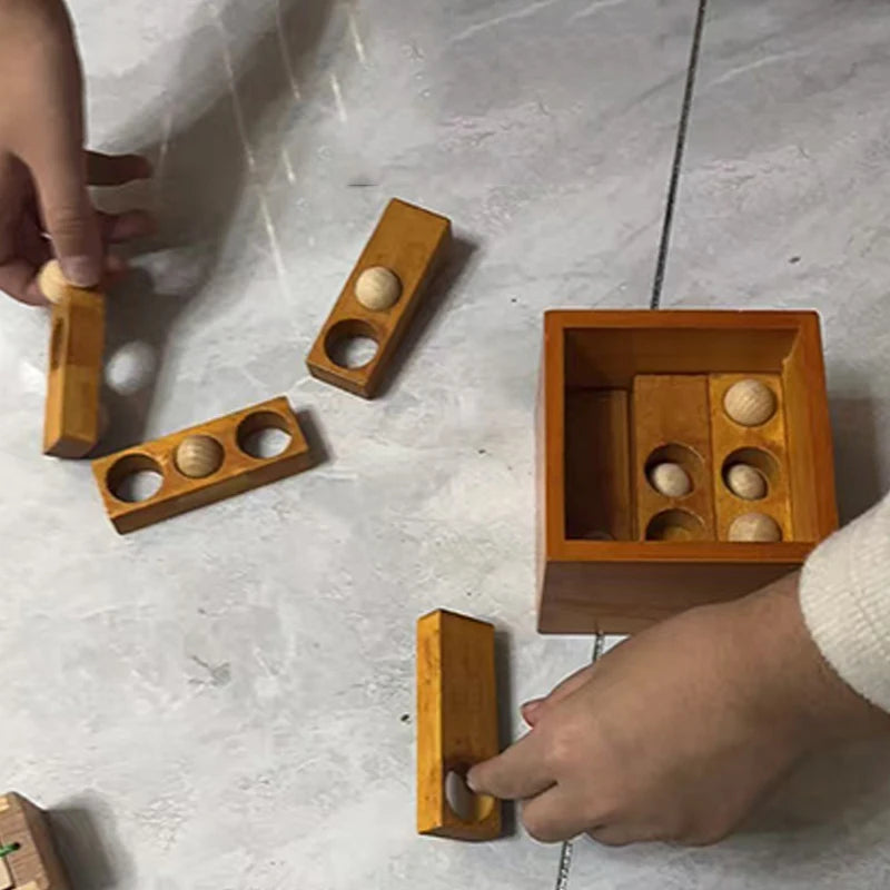 Difficult Wooden Brain Teaser Puzzles for Kids Children & Adults Thirty-six Stratagems LuBan IQ Test Toys Mind Challenge Games