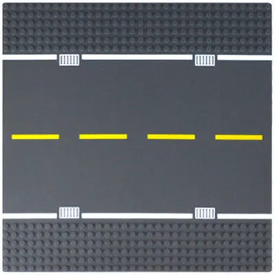 City Road Street Baseplate Straight Crossroad Curve T-Junction Building Blocks Base Plate 32*32 Compatible All Brands City