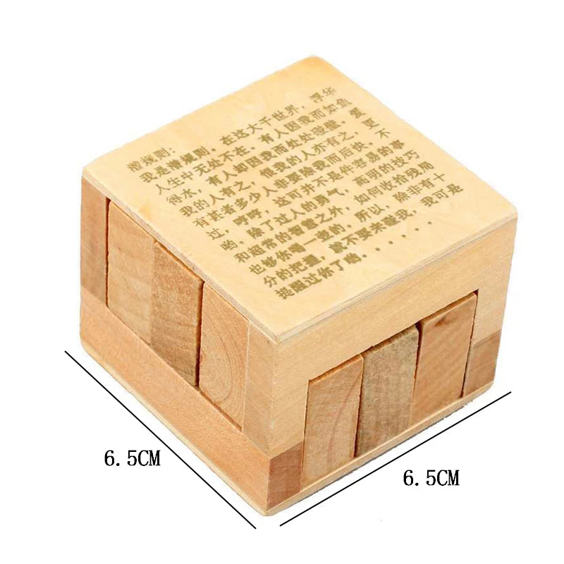 Creative Unlock Interlocking Puzzle 3D Wooden Brain Teasers For Adults Kids IQ Test Toys Educational Mind Challenge Gift