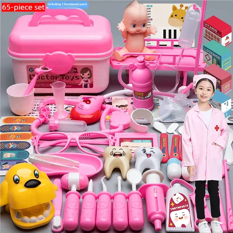 WizKidz Doctor Nurse Role Play Set Medical Tools With Stethoscope & Injectors In A Pretend Play Trolley Box Ideal Gift for Kids