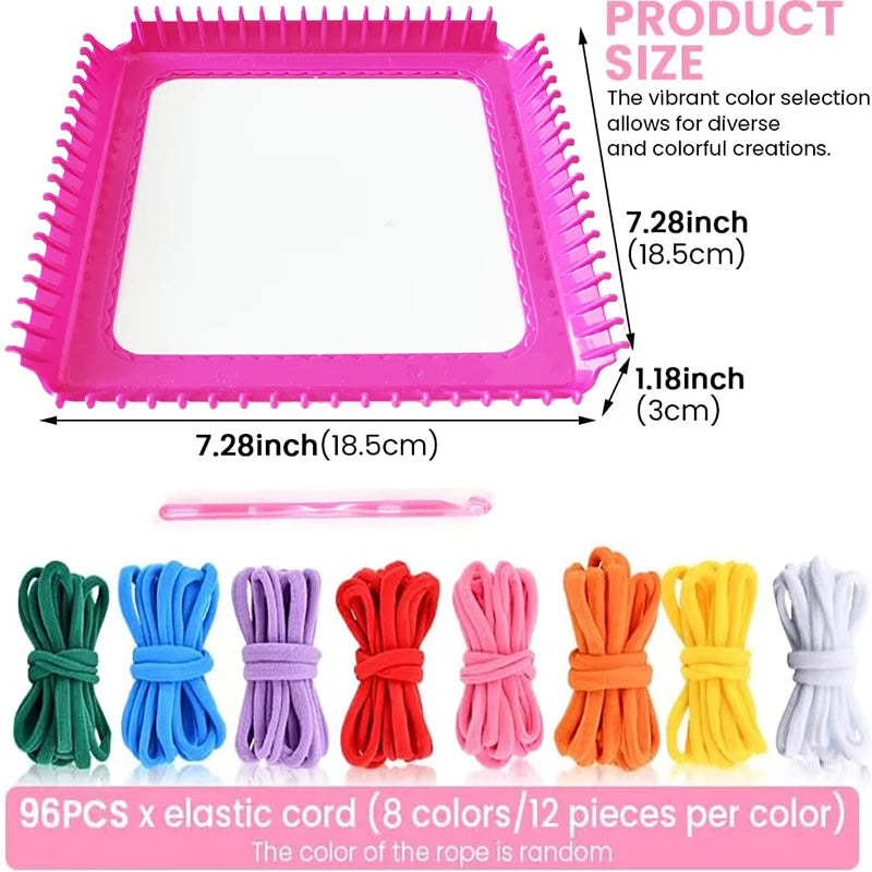 Weaving Loom Kit Toys, DIY Arts and Crafts for Kids and Adults, Ideal Gifts for Girls Ages 5 6 7 8-12 13, Easy Potholder Loom Kn