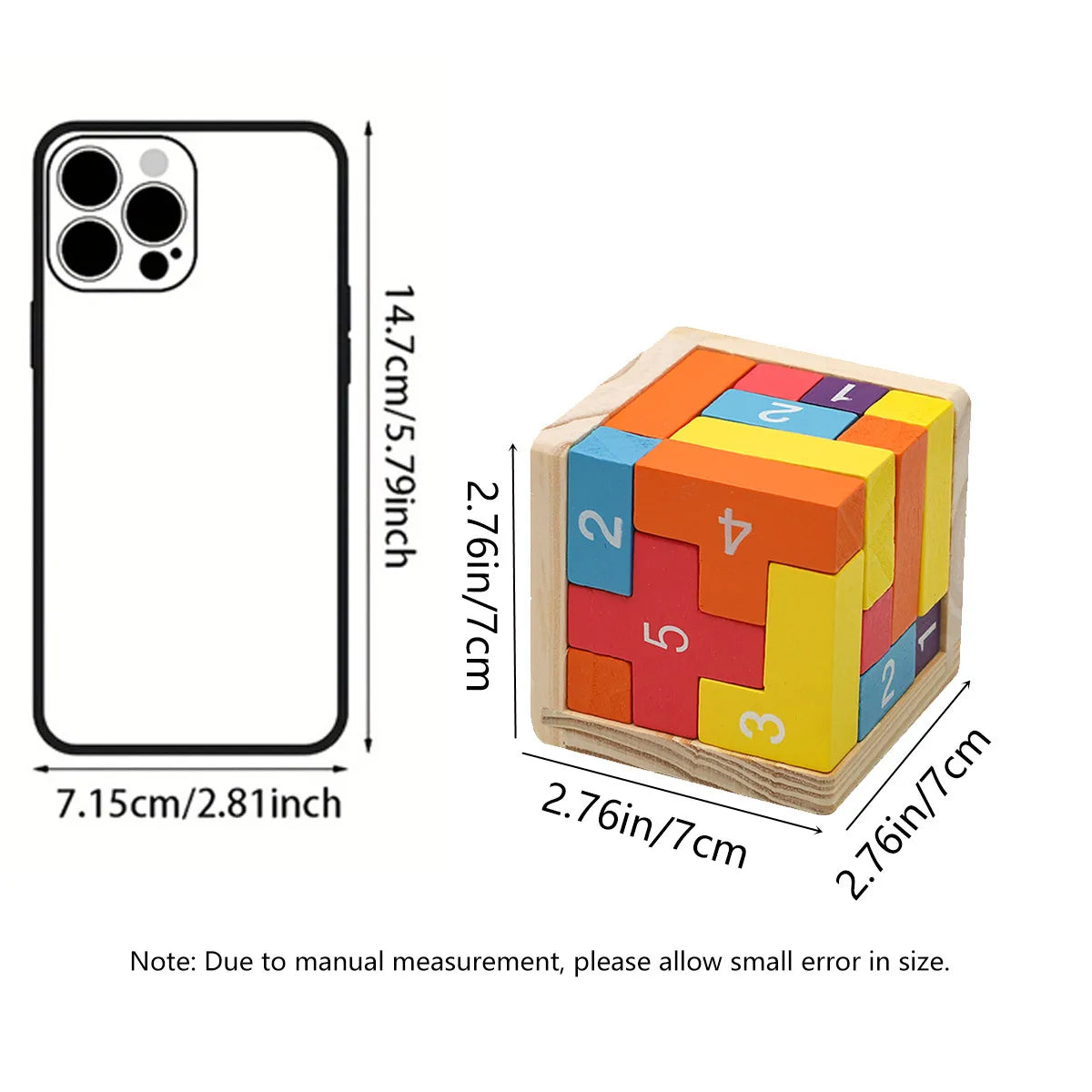 Colorful Wooden Blocks Puzzles,Classic Luban Lock Cube 3D Puzzle Toys, Intellectual Game for children and adults
