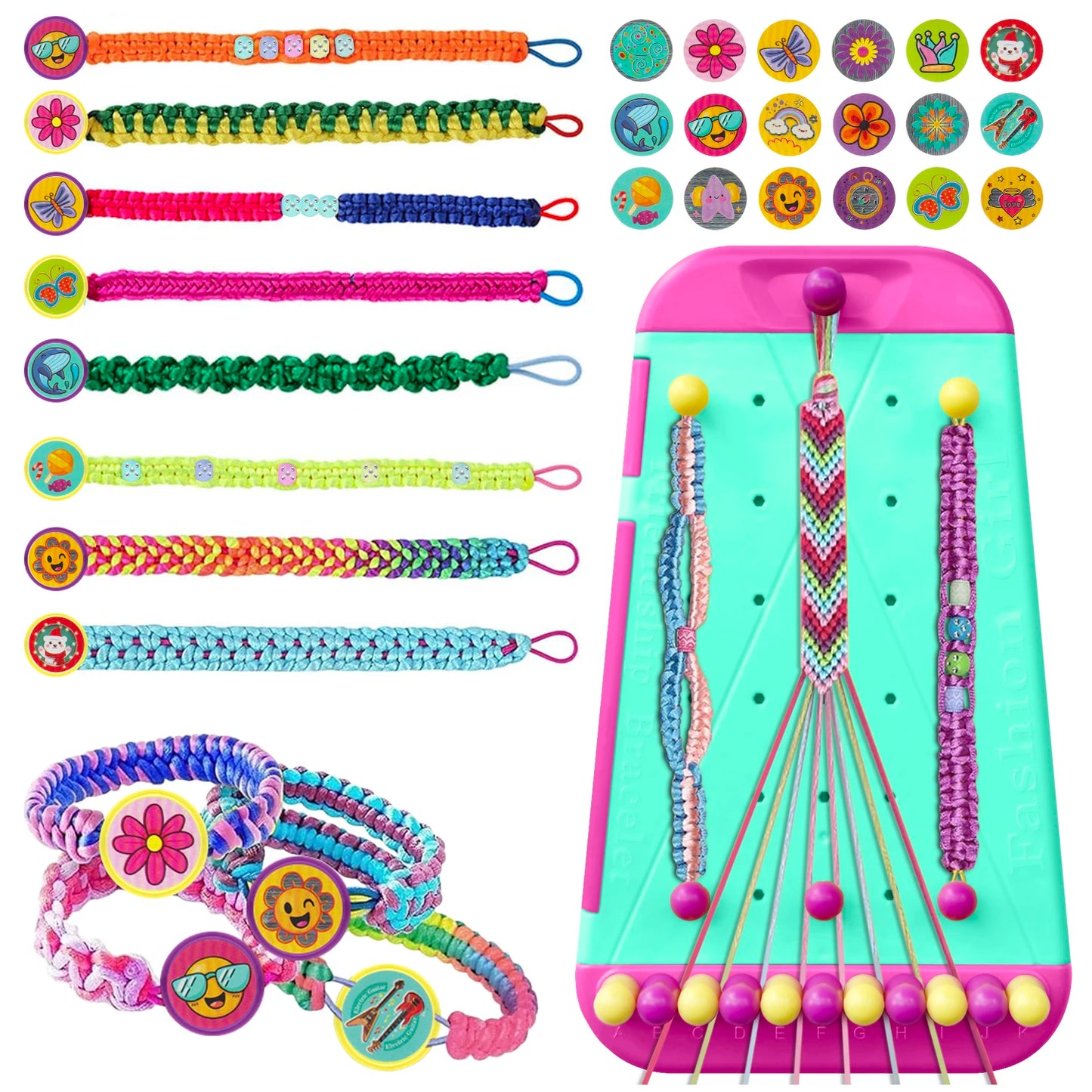 Friendship Bracelet Jewelry Making Kit forGirls Arts and Crafts Bracelets String MakerKit Pretend Play Toy Birthday Gift