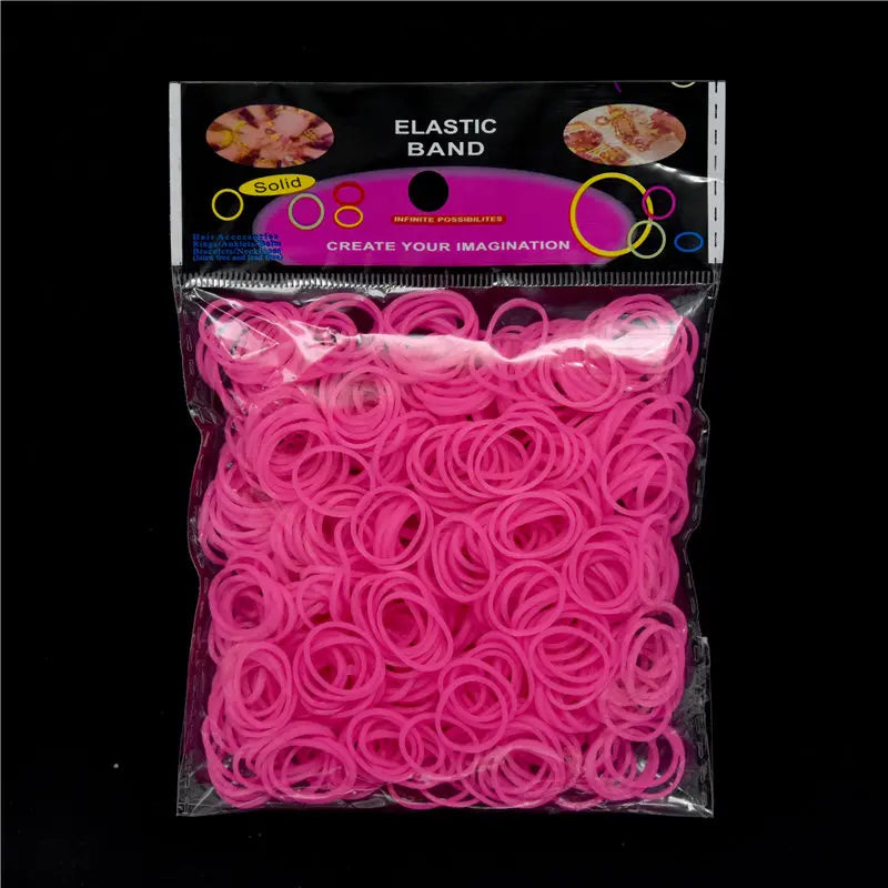 600pcs Colorful Rubber Loom Bands Refill Kit for Boy Girl DIY Craft Gift Set  Rubber Band Loom Make Bracelet Children's Toys