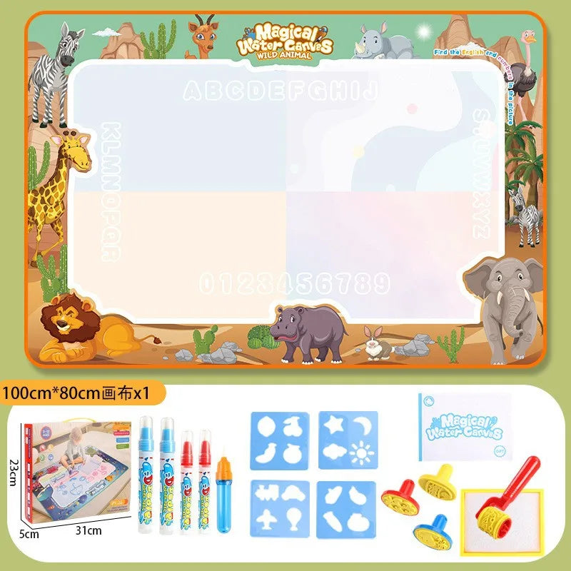 Oversized Magical Water Canvas pens Montessori Toys Learning Blanket Writing Children Drawing Repeated Graffiti Painting kid toy