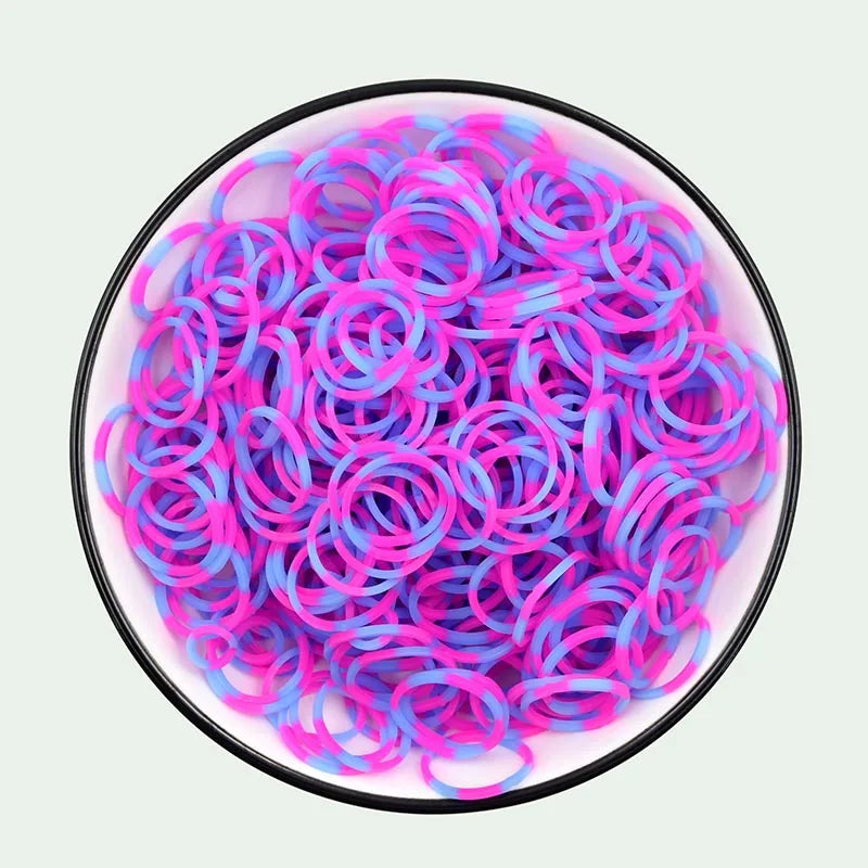 600pcs Colorful Rubber Loom Bands Refill Kit for Boy Girl DIY Craft Gift Set  Rubber Band Loom Make Bracelet Children's Toys