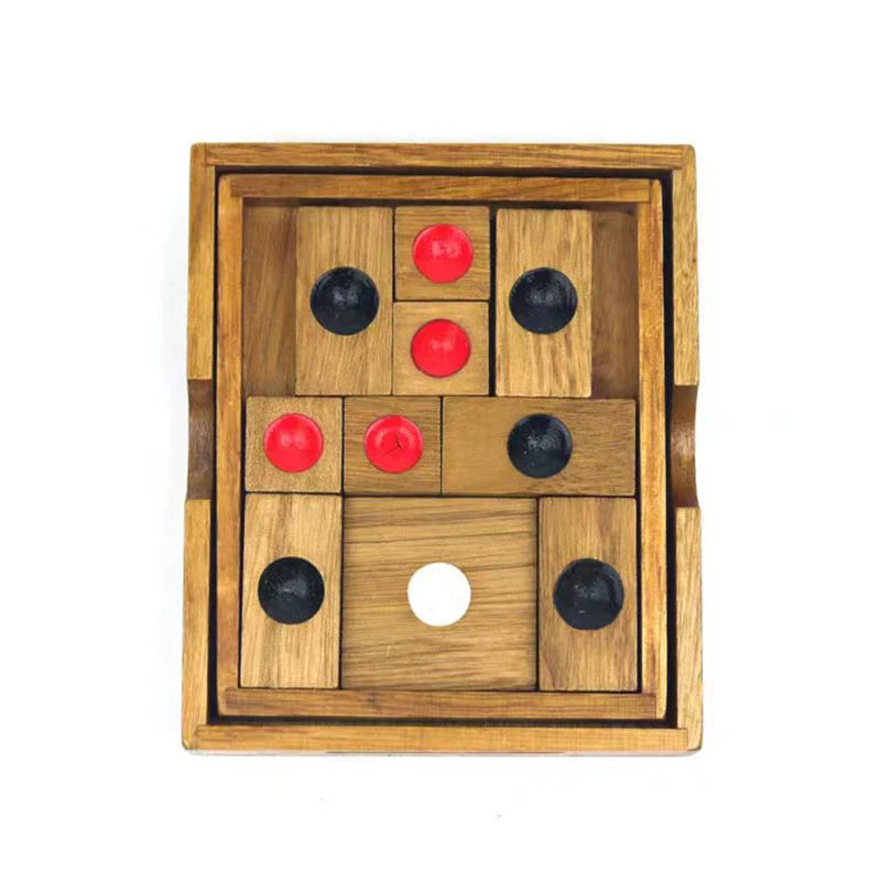 Huarong dao Puzzle Strategy Games Logical Thinking Toys Wooden Brain Teasers for Adults Kids Boys Girls Intellectual Gifts