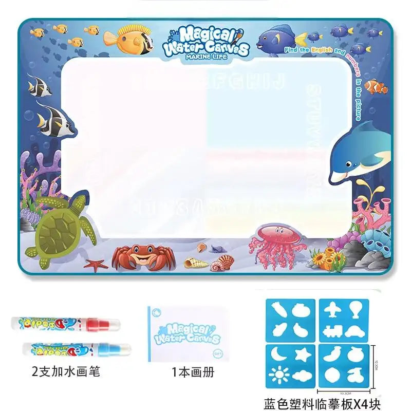 Oversized Magical Water Canvas pens Montessori Toys Learning Blanket Writing Children Drawing Repeated Graffiti Painting kid toy
