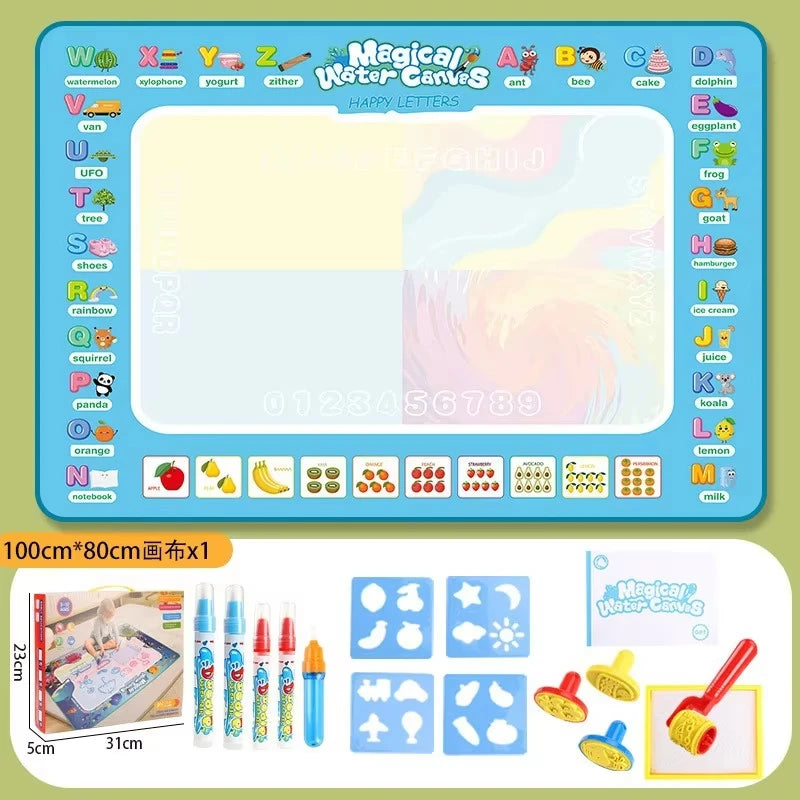 Oversized Magical Water Canvas pens Montessori Toys Learning Blanket Writing Children Drawing Repeated Graffiti Painting kid toy