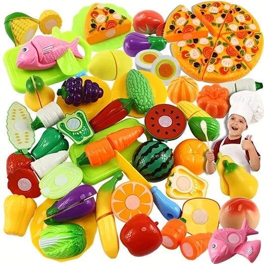 Fun vegetable cutting food, fruit and vegetable toys, play house sets, early basic skill development, as holiday gifts