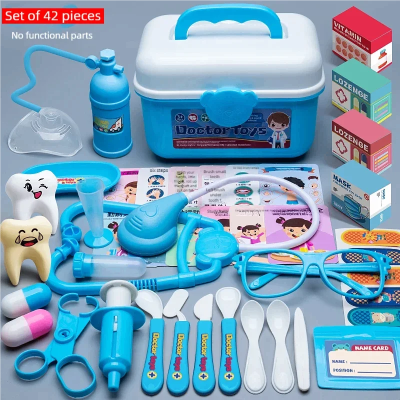 WizKidz Doctor Nurse Role Play Set Medical Tools With Stethoscope & Injectors In A Pretend Play Trolley Box Ideal Gift for Kids