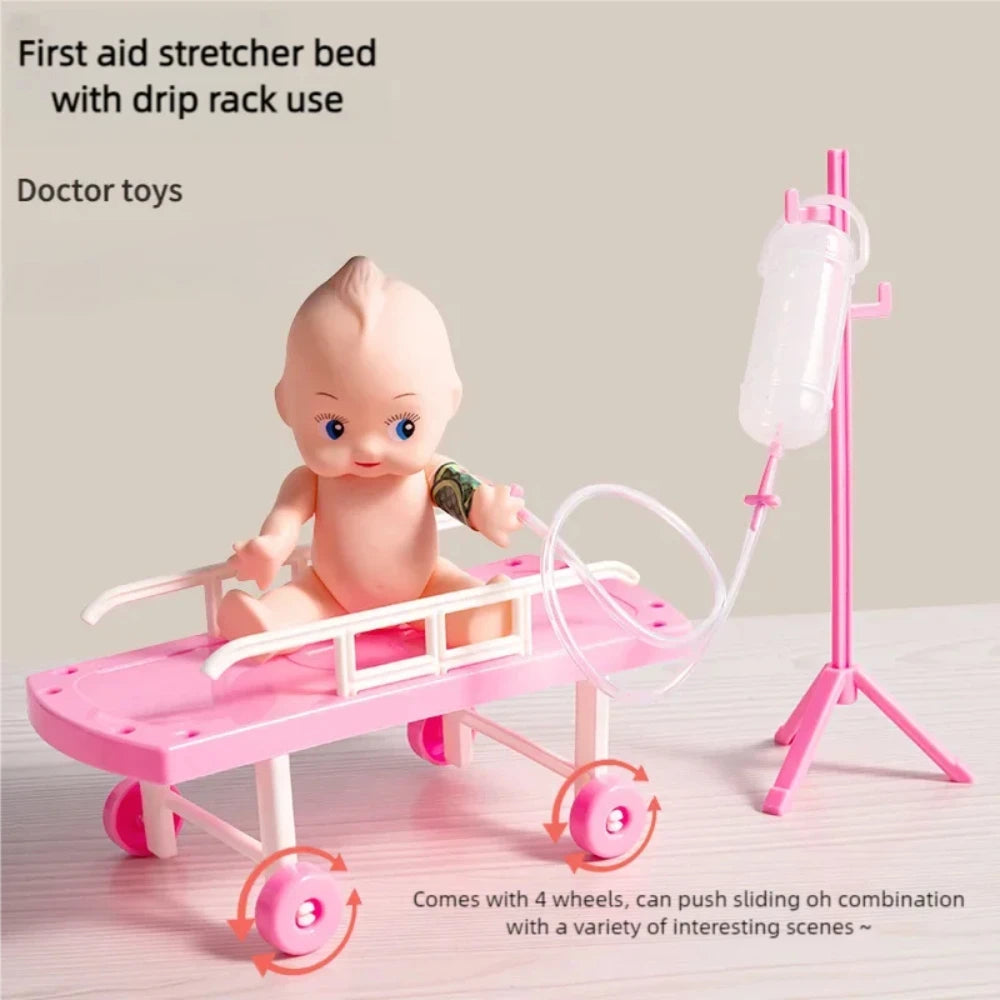 WizKidz Doctor Nurse Role Play Set Medical Tools With Stethoscope & Injectors In A Pretend Play Trolley Box Ideal Gift for Kids