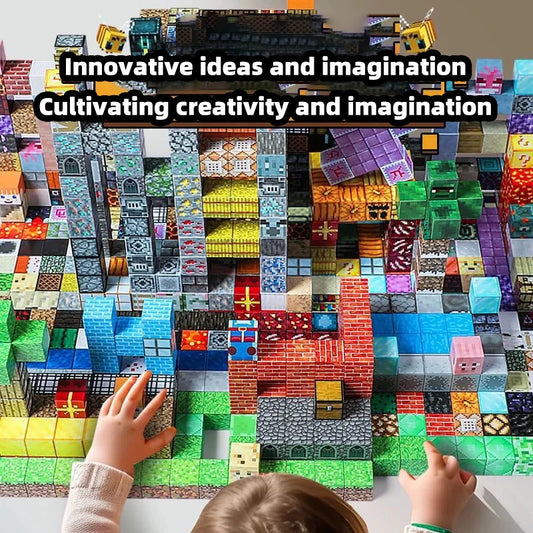 TNT Building Block Storage Box, Magnetic Building Blocks Toy, Building Block Set, Children's DIY Assembly Toy Building Blocks,