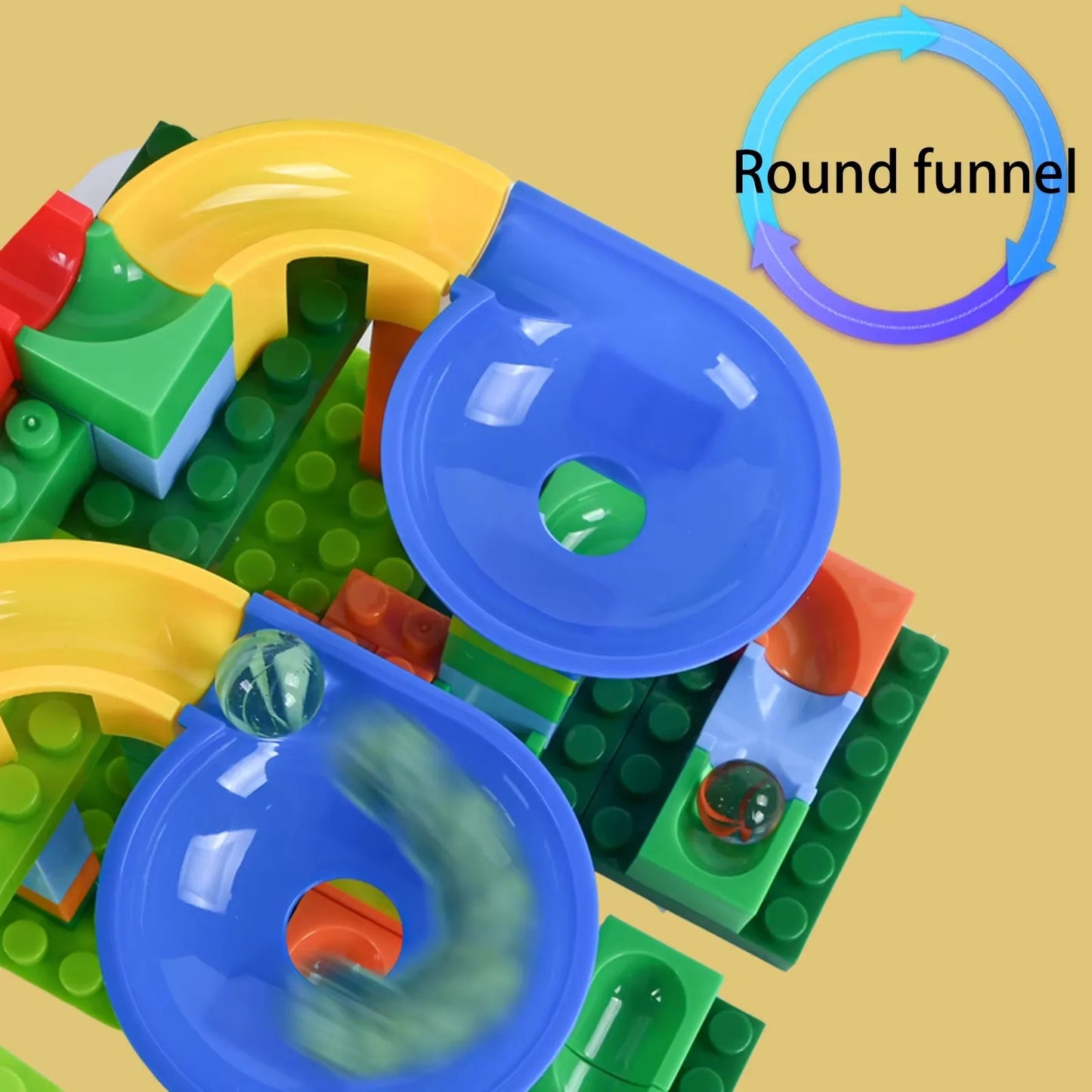 Children'S Slide Block For Boys And Girls, Multifunctional Large Particle Splicing And Versatile Slide Ball Assembly Ball Toy