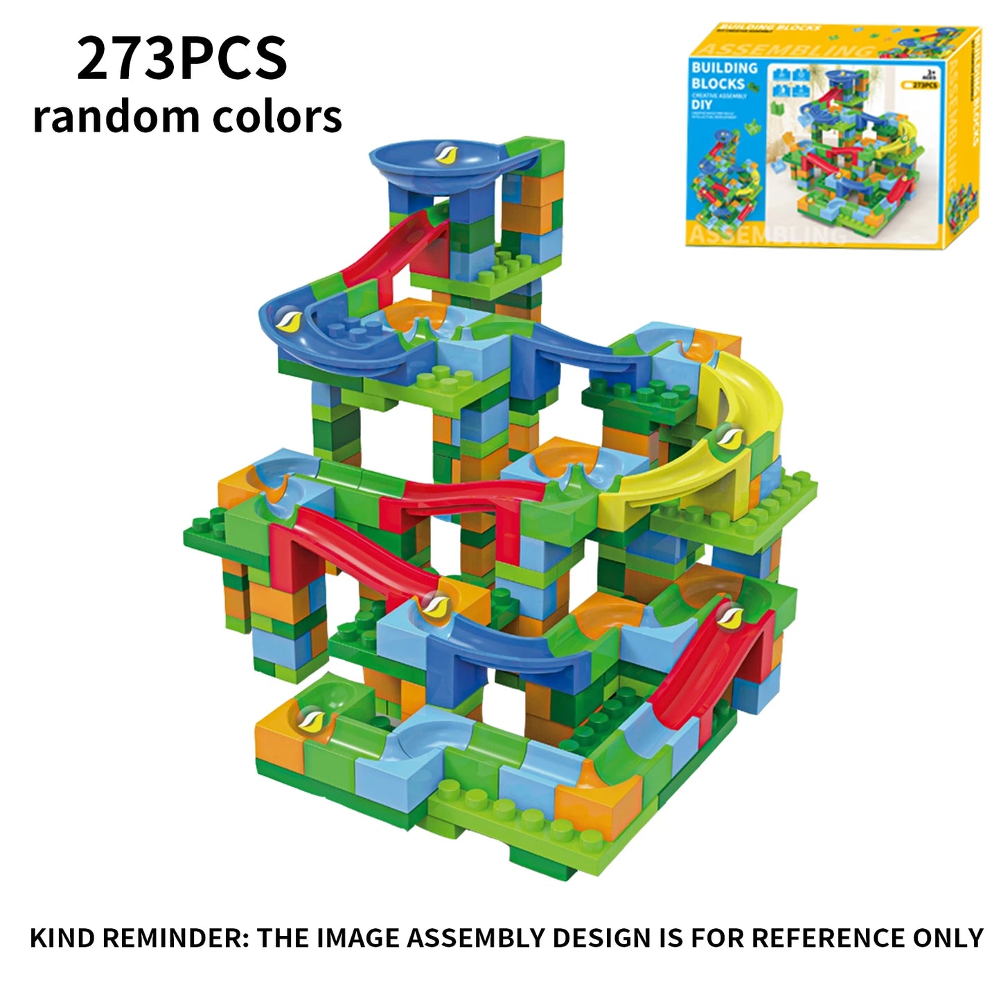 Children'S Slide Block For Boys And Girls, Multifunctional Large Particle Splicing And Versatile Slide Ball Assembly Ball Toy