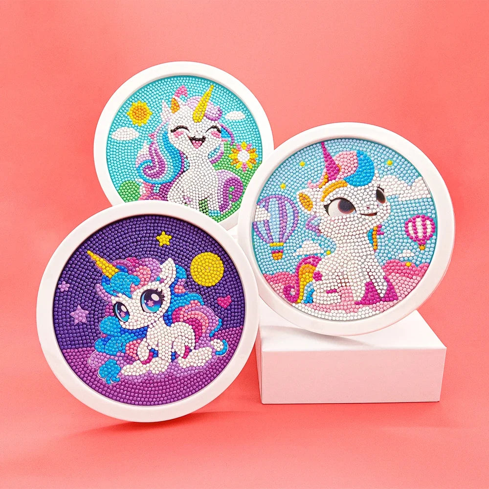 Diamond Painting Set Cute Unicorn Beginner Diamond Painting Set 5D DIY Children and Adults Diamond Painting Photo Frame Craft