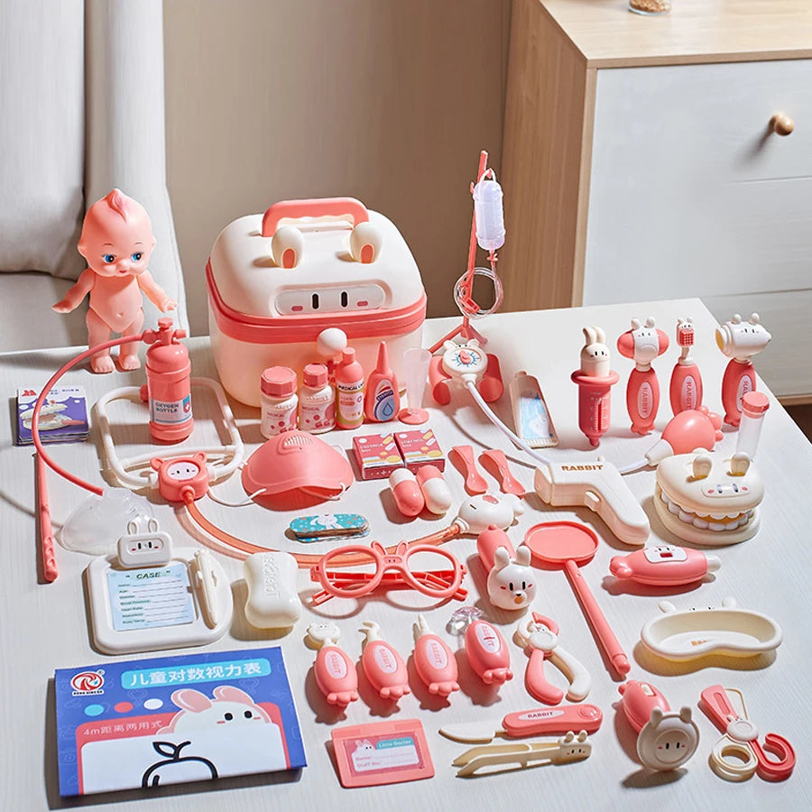 Kids Doctor Play Set – Medical Kit Toys with Stethoscope, Syringe, Dentist Tools, Educational Role Play Gift for Boys & Girls