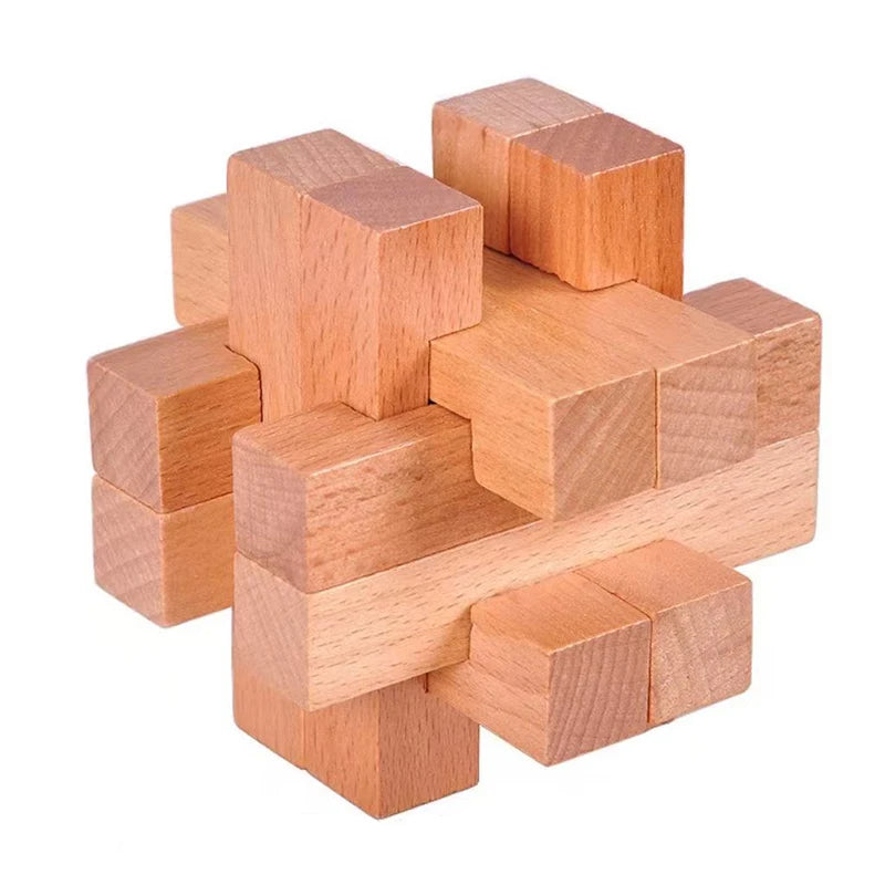 Wooden Brain Teaser for Adults Kids Luban Lock IQ Challenge Puzzles Logic & Problem Solving Skills Educational Toys