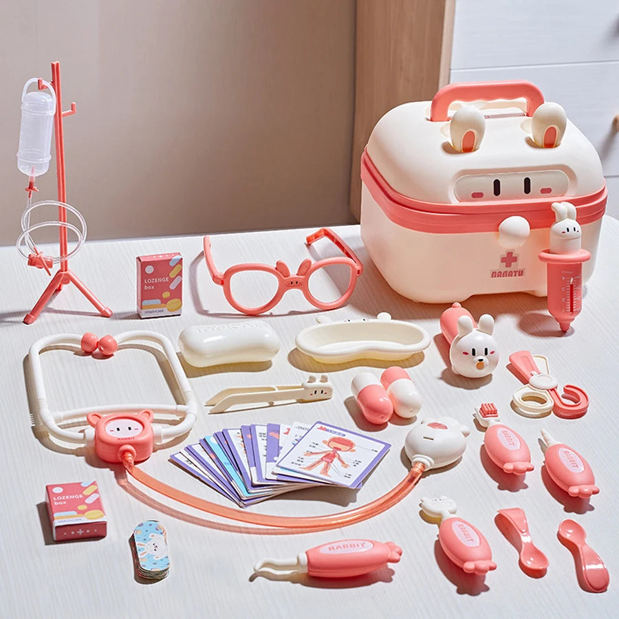 Kids Doctor Play Set – Medical Kit Toys with Stethoscope, Syringe, Dentist Tools, Educational Role Play Gift for Boys & Girls