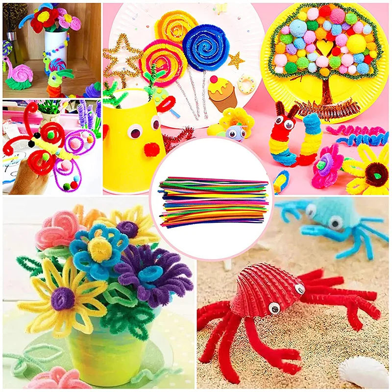 Rainbow Craft Toy Set for Kids DIY Handmade Projects Multiple Materials Party Entertainment Creative Handicraft Toys TMZ
