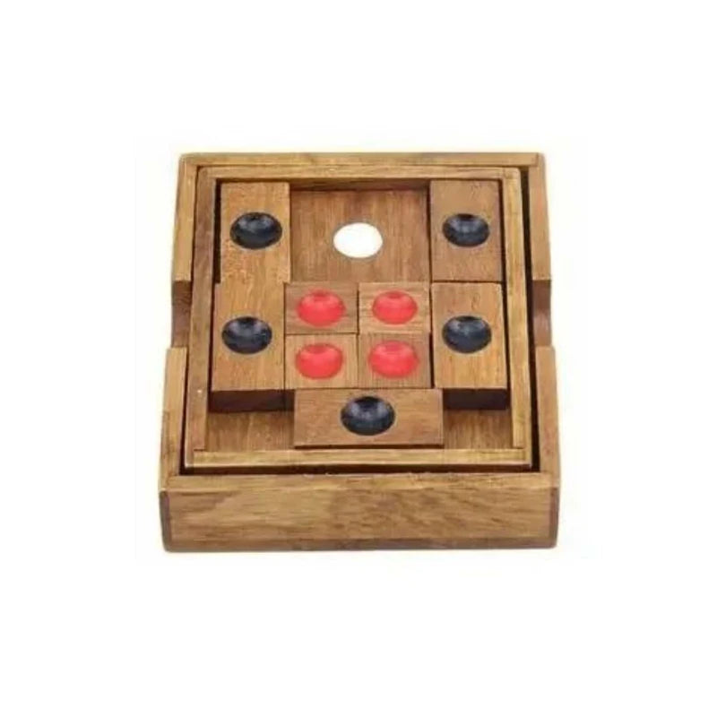 Huarong dao Puzzle Strategy Games Logical Thinking Toys Wooden Brain Teasers for Adults Kids Boys Girls Intellectual Gifts