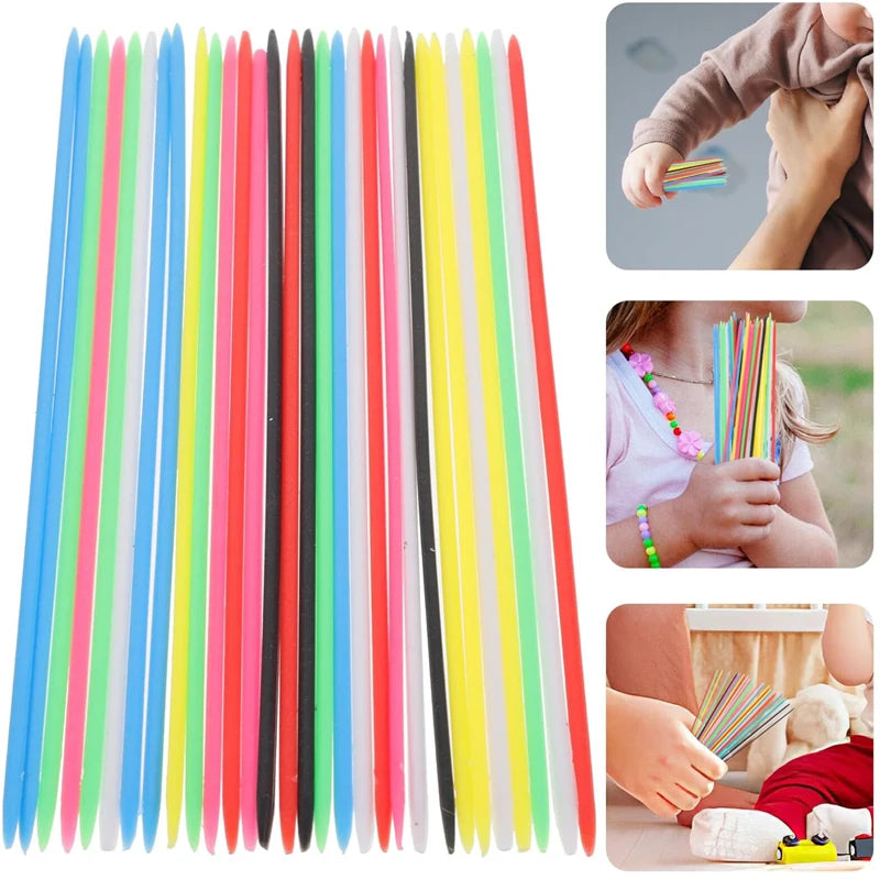 240PCS Plastic Pick Up Sticks Game For Kids Counting Educational Montessori Math Toys Parent Child Interaction Family Fun Gifts