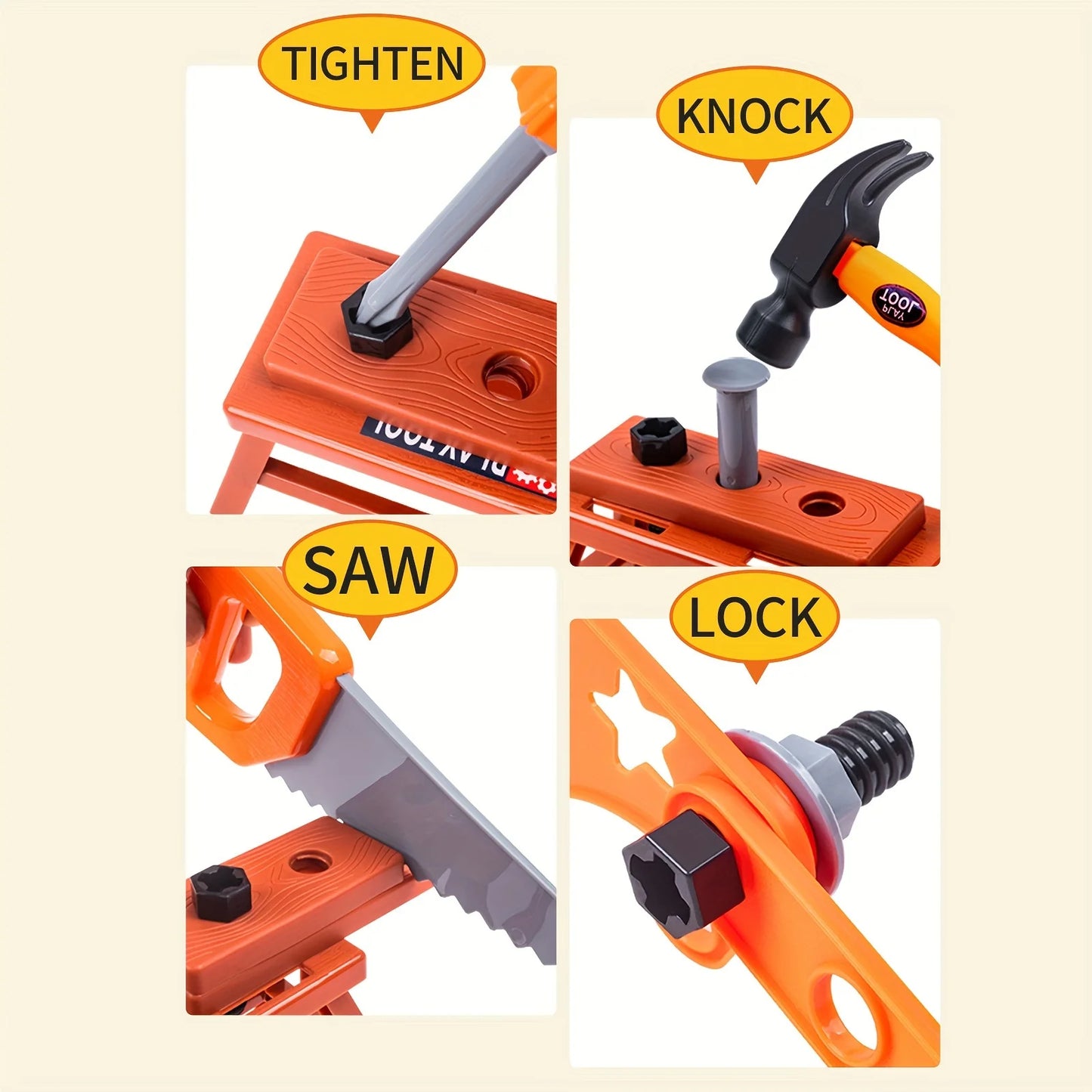 Kids Toolbox Kit Educational Toys Simulation Repair Tools Toys Drill Plastic Game Learning Engineering Puzzle Toys Gifts For Boy