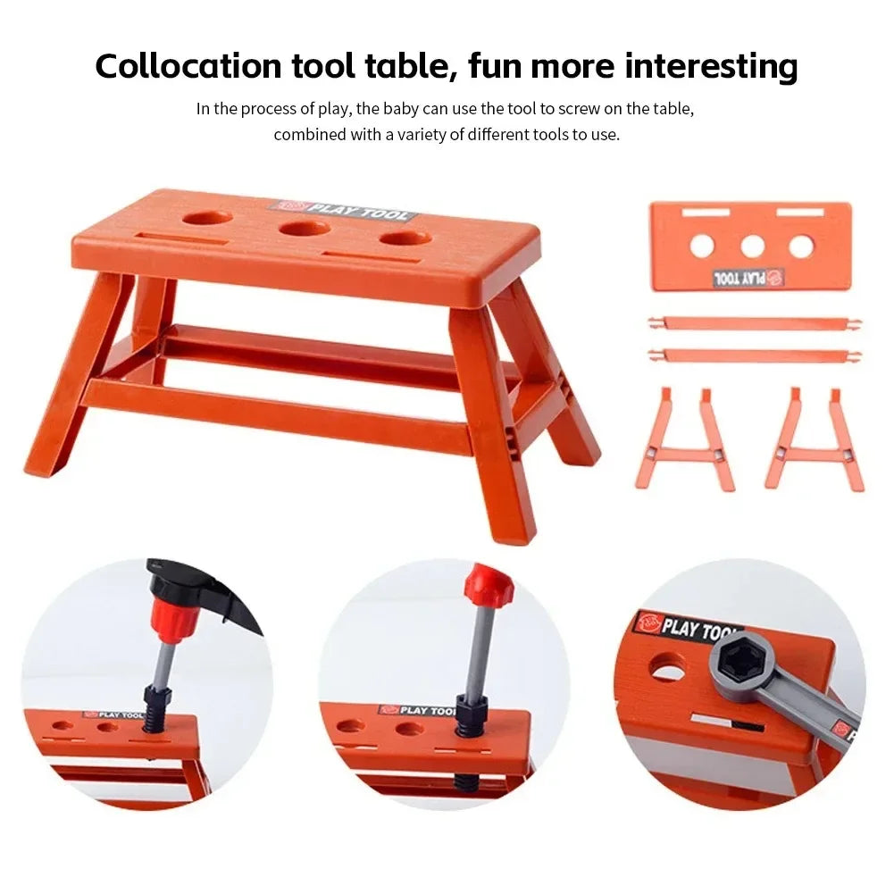 Pretend Tools Kit Toys 38/41 PCS Play Repair Tool Set Engineer Simulated Plastic Construction Toys Toddler Kids Boys Gift